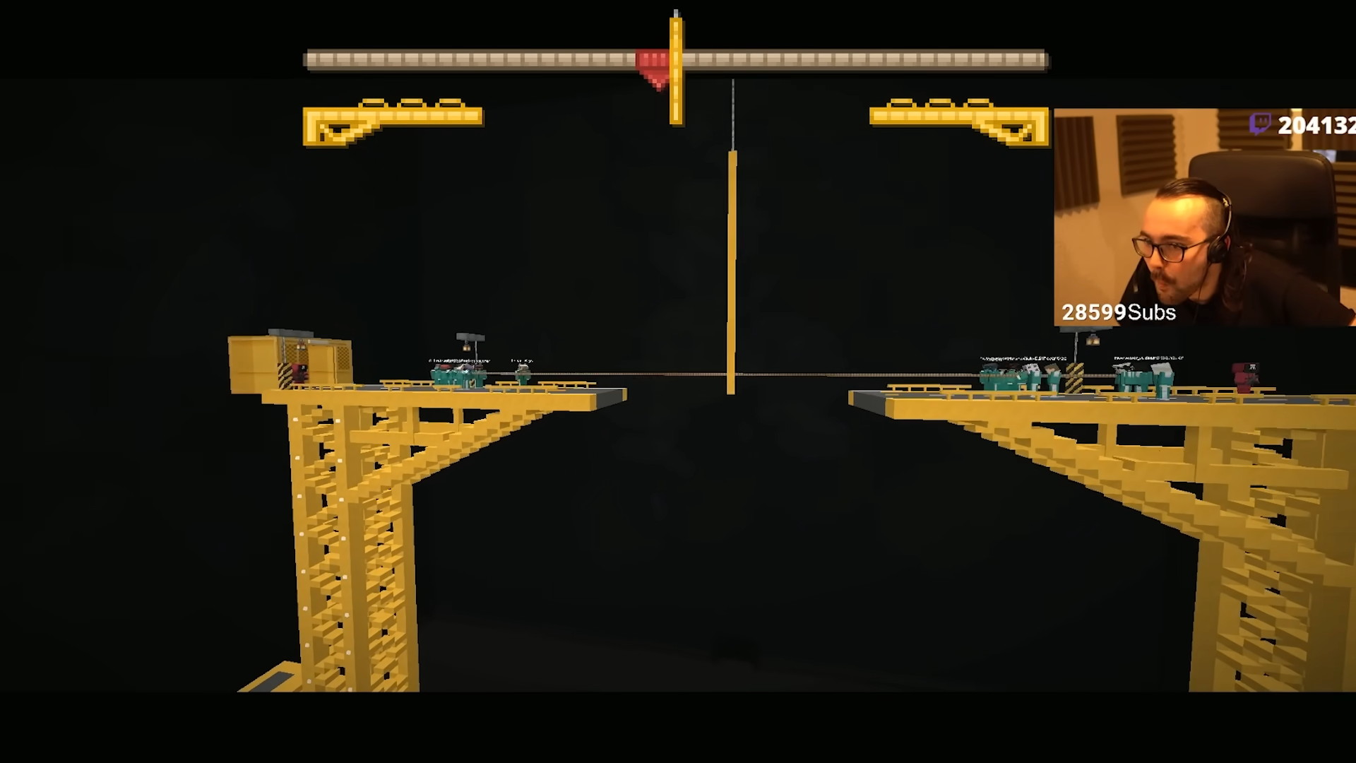 Elkokas surprised by the Minecraft recreation of Thug of war